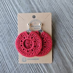 Handmade crochet earrings elegant earrings woven hoops accessories and jewelry